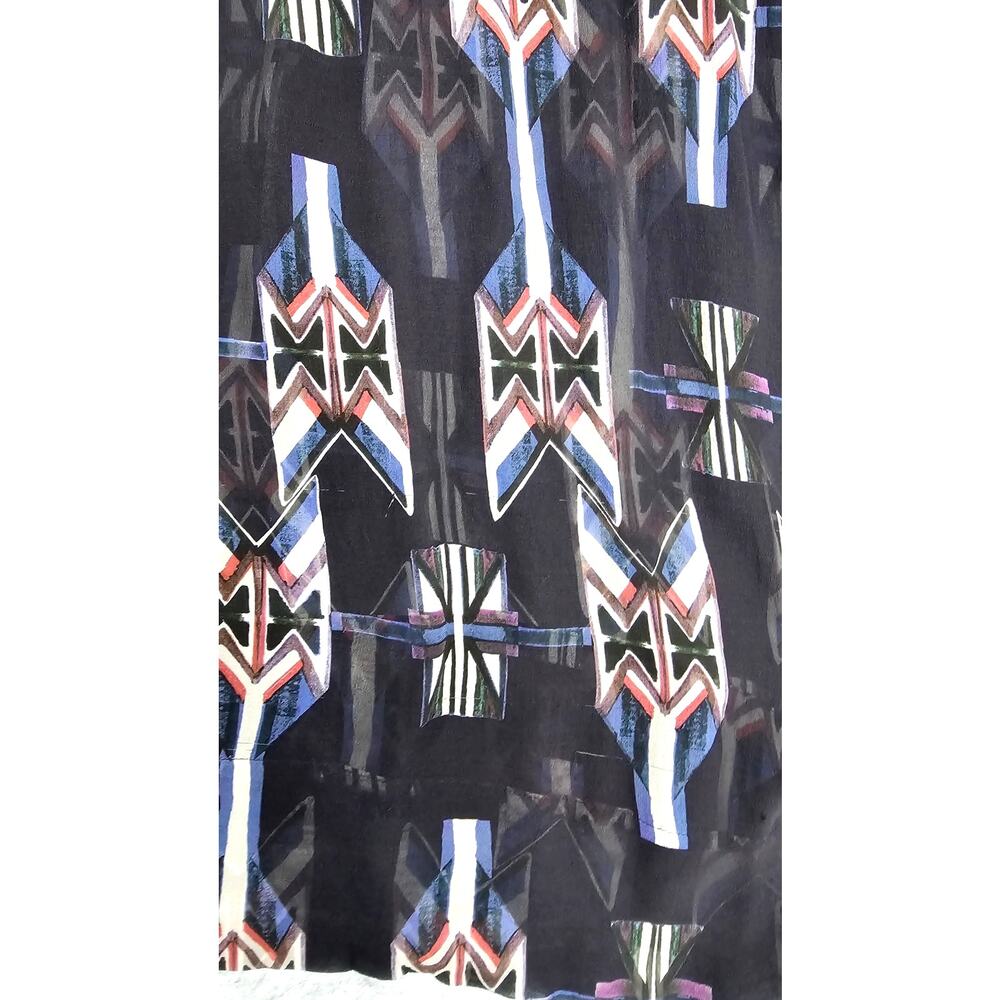 Isabel Marant Dress/ Top 100% Silk Tunic Sheer Navajo Aztec Sz 1 - Picture 14 of 15